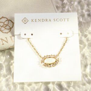 Kendra Scott - Elisa Crystal Frame Gold Ivory Mother-of-Pearl Necklace - new